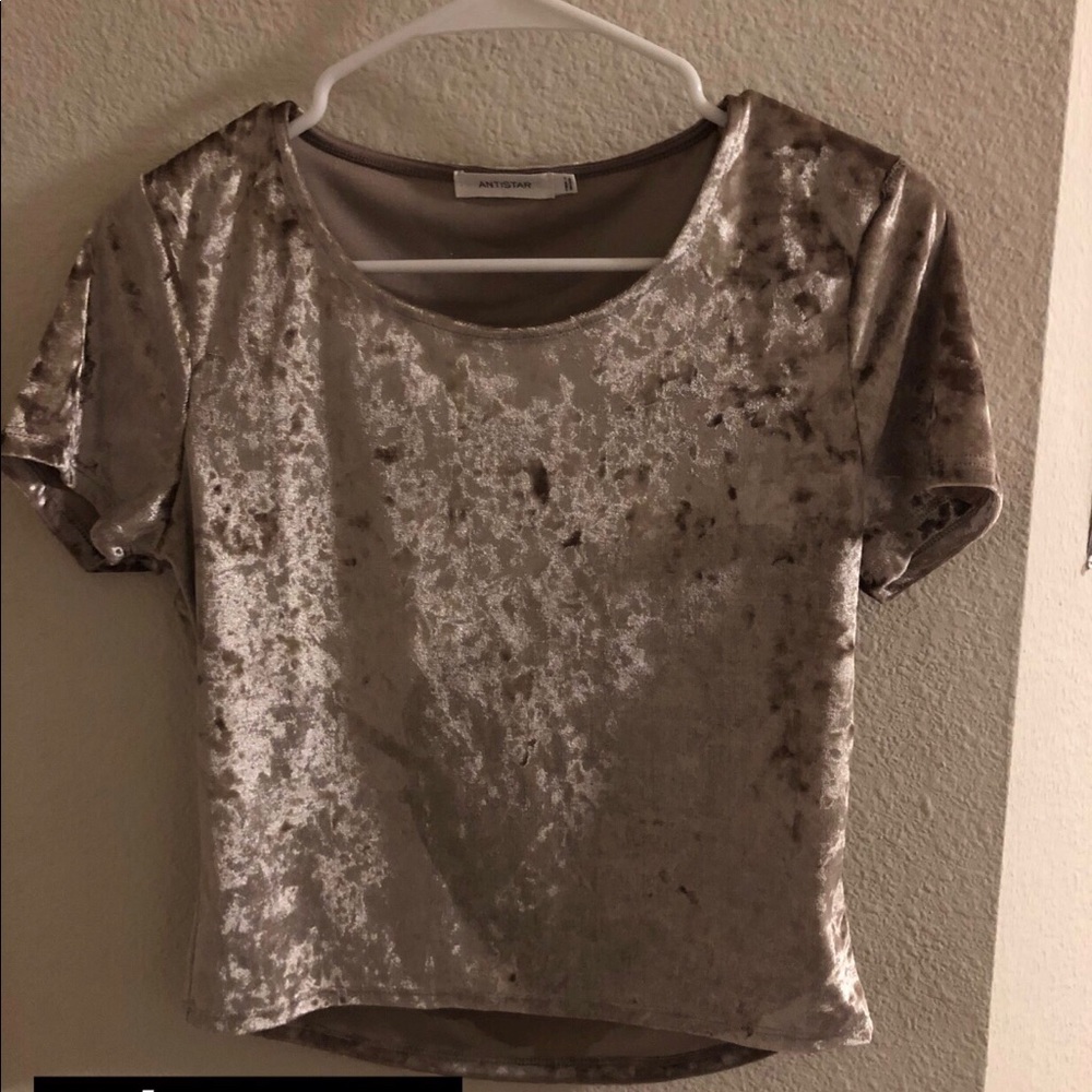 Velvet crop top